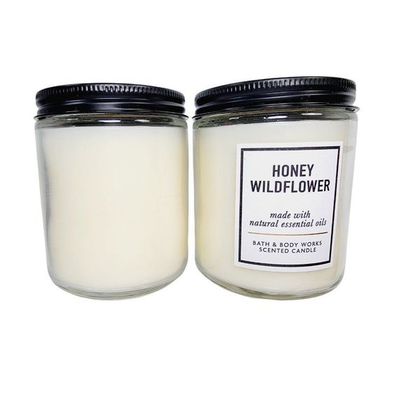 2 Bath & Body Works HONEY WILDFLOWER 1 Wick Medium 7oz Candles NEW - Picture 5 of 11